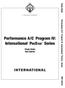 Program IV: ProStar TM. Performance A/C International. Series. Study Guide Performance A/C Program IV: International ProStar Series TMT