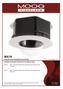 MR7CN. Indoor Recessed Ceiling Mount Dome Housing. Installation and Operation Instructions for the following models: