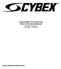 Cybex Eagle Overhead Press Owner s and Service Manual Strength Systems Part Number H