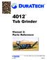 Tub Grinder. Manual 2: Parts Reference P.O. BOX 1940, JAMESTOWN, ND JULY