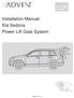 Kia Sedona. Installation Manual: Kia Sedona. Power Lift Gate System. Page 1 of 13