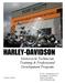 HARLEY-DAVIDSON. Motorcycle Technician Training & Professional Development Program
