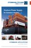 Onshore Power Supply. for Container Vessels STEMMANN APPLICATIONS QUALITY MADE IN GERMANY