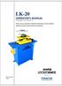 LK-20 OPERATOR S MANUAL WITH AUTO-GUIDE POWER FLANGING ATTACHMENT INSTRUCTIONS AND PARTS DIAGRAM PITTSBURGH LOCK MODEL 20 A PRODUCT OF