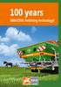 100 years AMAZONE fertilising technology!