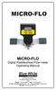 MICRO-FLO MICRO-FLO. Digital Paddlewheel Flow meter Operating Manual. Blue-White. Industries, Ltd.