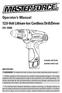 Operator s Manual 12.0-Volt Lithium-Ion Cordless Drill/Driver