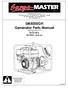 SM5000GFI Generator Parts Manual Starting with S/N s & and on