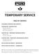 TEMPORARY SERVICE TABLE OF CONTENTS PUD SERVICE TERRITORY AND CONTACTS CHAPTER ONE - INTRODUCTION CHAPTER TWO - TEMPORARY OVERHEAD SERVICE