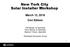 New York City Solar Installer Workshop