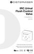 IRC Urinal Flush Control Valve