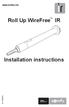 Roll Up WireFree IR. Installation instructions