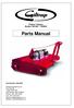 Parts Manual. Pasture Toppers Models TM1200 TM3000. Part Number: