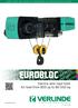 EUROBLOC. Electric wire rope hoist for load from 800 up to kg.   Ref : UGB
