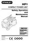 HP1. COMPACT POWER UNIT Safety, Operation and Maintenance Manual SERIOUS INJURY OR DEATH OF THIS TOOL.