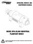 MODEL RPH-20,000 INDUSTRIAL PLANETARY WINCH OPERATING, SERVICE AND MAINTENANCE MANUAL