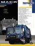 Refuse Dump Wrecker STANDARD POWERTRAIN SPECIFICATIONS. Mack Trucks, Inc.,