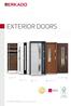 EXTERIOR DOORS MODERN DEKOR GLASS INOX CLASSICAL. EDITION: II/2018 effective from