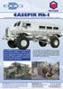CASSPIR Mk-I THE MECHEM SPECIFICATION CASSPIR Mk-I ARMOURED PROTECTED PERSONNEL CARRIER