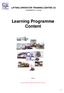 Learning Programme Content