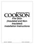 Fire Door (Insulated and Non- Insulated) Installation Instructions