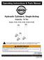 Operating Instructions & Parts Manual. Hydraulic Cylinders, Single-Acting