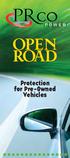 P O W E R OPEN ROAD. Protection for Pre-Owned Vehicles