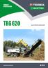 PRODUCT SPECIFICATION TBG 620 HIGH SPEED SHREDDER.