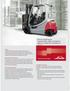 Electric Forklift Trucks Capacity 5000, 6000 and 7000 lbs. RX60-25L, RX60-30L, and RX60-35 SERIES RX60