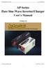 AP Series Pure Sine Wave Inverter/Charger User s Manual. Version 1.0