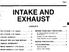 INTAKE AND EXHAUST 15-1 CONTENTS SERVICE ADJUSTMENT PROCEDURES... 2 EXHAUST MANIFOLD EXHAUST PIPE AND MAIN MUFFLER...