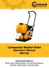 Compactor Wacker Plate Operator s Manual RPi11N
