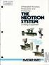 THE NEOTRON SYSTEM MATEER-BURT. Unequaled Accuracy, Productivity and Profitability... of Filling Equipment