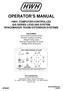 CORPORATION OPERATOR S MANUAL HWH COMPUTER-CONTROLLED 625 SERIES LEVELING SYSTEM SPACEMAKER ROOM EXTENSION SYSTEMS