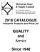 2018 CATALOGUE Industrial Products and Price List