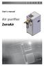 User s manual. Air purifier ZeroAir