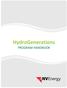 HydroGenerations PROGRAM HANDBOOK