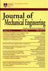 Journal of. Mechanical Engineering Faculty of Mechanical Engineering