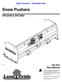 Snow Pushers SPL0548 & SPL P Parts Manual. Copyright 2018 Printed 07/10/18