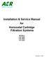 Installation & Service Manual for Horizontal Cartridge Filtration Systems