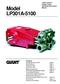 Model LP301A Triplex Ceramic Plunger Pump Operating Instructions/ Manual