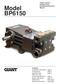 Model BP6150. Triplex Ceramic Plunger Pump Operating Instructions/ Manual