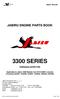 JABIRU ENGINE PARTS BOOK 3300 SERIES HYDRAULIC LIFTER TYPE