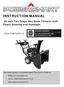 26 inch Two Stage Gas Snow Thrower with Power Steering and Headlight