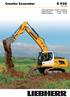 Crawler Excavator R 920. Operating Weight: 20,200 23,500 kg Engine Output: 95 kw / 129 HP Bucket Capacity: m³