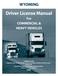 Driver License Manual For COMMERCIAL & HEAVY VEHICLES