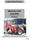 Includes: Operator s Manual, Parts Catalogue and Installation Instructions. Mahindra USA. Model MB60 Max 22 and Max 25 Tractor.