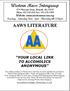 AAWS LITERATURE YOUR LOCAL LINK TO ALCOHOLICS ANONYMOUS