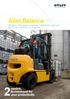 Atlet Balance Diesel or LPG-engine powered counterbalance trucks GL/DL and GH/DH tonnes
