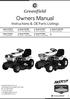 Owners Manual. Instructions & OE Parts Listings. Model GT22875SD 25/32 Steel Deck Model GT /34 Deluxe